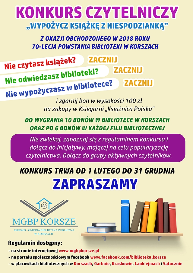 Baner: Konkurs czytelniczy